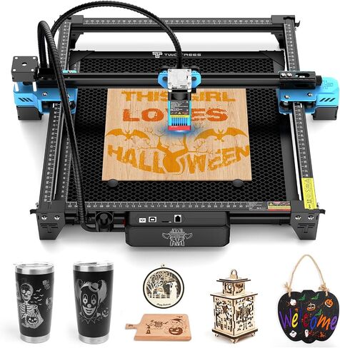 Twotrees TTS55 Pro Laser Engraver 40W Laser Engraver Machine 32 Bit اللوحة الأم، لقطع الخشب الرقائقي ونقش الخشب والألمنيوم، طاقة الليزر: 5500 ميجاوات، منطقة النقش: 300 × 300 مم (إصدار ترقية) in Saudi Arabia