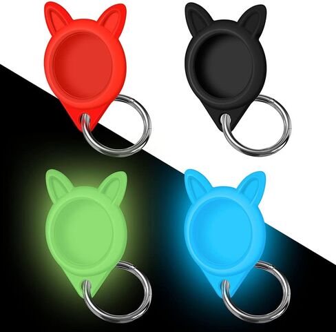 4 عبوات من السيليكون لغطاء علامة Apple Airtag ، غطاء واقي لجهاز Apple Airtag Skin مع حلقة مفاتيح وآمنة لجهاز Apple Airtag Tracking Locator Anti-Lost Tracker Finder Protector (4 Pack 2) in Kuwait