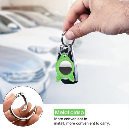 4 عبوات من السيليكون لغطاء علامة Apple Airtag ، غطاء واقي لجهاز Apple Airtag Skin مع حلقة مفاتيح وآمنة لجهاز Apple Airtag Tracking Locator Anti-Lost Tracker Finder Protector (4 Pack 2) in Kuwait