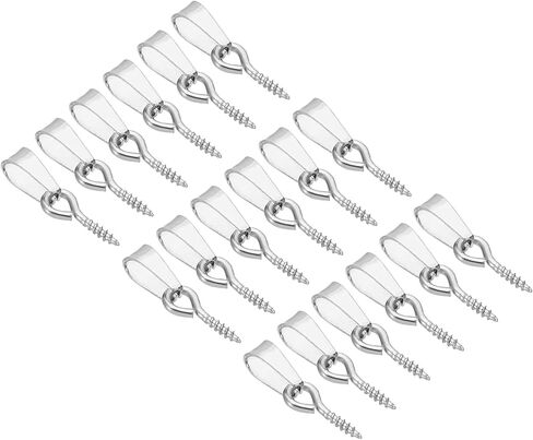 PATIKIL 17x4mm Screw Eye Pins Peg Bail, 60Pcs Small Stainless Steel Cup Pear Eyelet Screw Eye Pins for Jewelry Making Earring DIY Beads Craft, Silver in Saudi Arabia