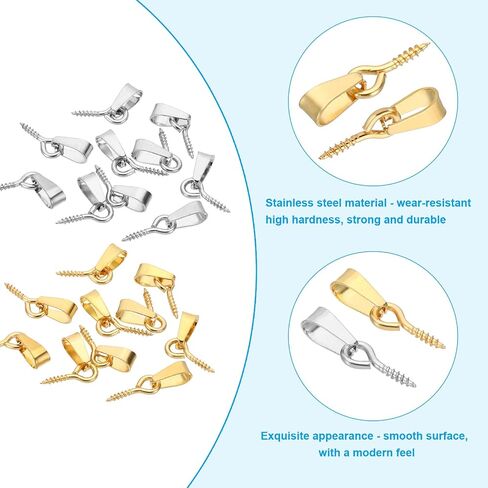 patikil 17x4mm برغي العين دبابيس ربط الكفالة، 10 قطع صغيرة الفولاذ المقاوم للصدأ كوب الكمثرى العيينة المسمار العين دبابيس لصنع المجوهرات القرط DIY الخرز الحرفية، الفضة in Saudi Arabia
