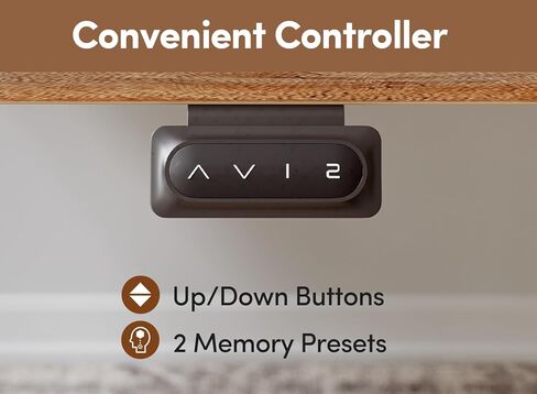 BANTI مكتب قائم كهربائي مقاس 40 × 24 بوصة مع أدراج مزدوجة، مكتب وقوف بارتفاع قابل للتعديل، مكتب مكتب منزلي للجلوس مع رف تخزين، سطح بني ريفي فاتح in Kuwait