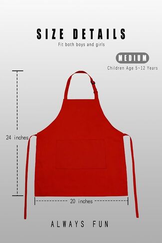 Kid Apron Adjustable Strap with 2 Pockets Painting Cooking Craft Backing Unisex Age 5-12 in Saudi Arabia