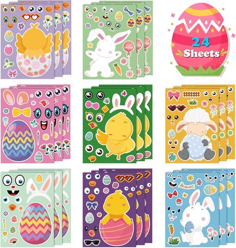 OHOME Halloween Stickers for Kids - Halloween Party Favors - DIY Halloween Crafts Stickers - Halloween Games | Kids Halloween Toys Gifts Treats Decorations Activities Party Supplies(24 Sheets) in Saudi Arabia