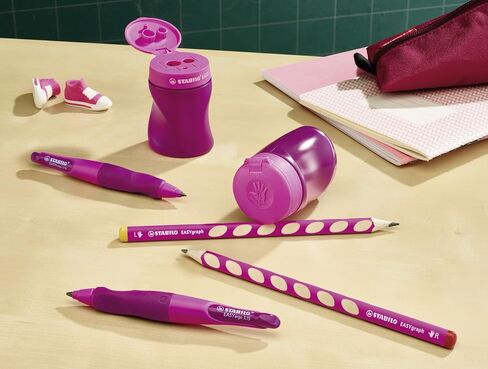 Ergonomic Container Sharpener - STABILO EASYsharpener - 3 in 1 - Left-Handed - Blue in Saudi Arabia