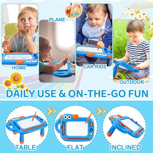 Magnetic Drawing Board for Toddler Boys, Toys for 1 2 3 Year Old Boy, Mess Free Doodle Board Pad, Kids Magna Writing Board, Educational Toys for Toddlers 1-3, Etch Sketch Birthday Xmas Gifts for Boy in Saudi Arabia