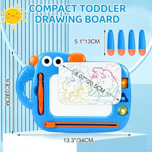 Magnetic Drawing Board for Toddler Boys, Toys for 1 2 3 Year Old Boy, Mess Free Doodle Board Pad, Kids Magna Writing Board, Educational Toys for Toddlers 1-3, Etch Sketch Birthday Xmas Gifts for Boy in Saudi Arabia