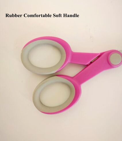 مقص حرفي صغير باستيل مقاس 5.5 بوصة، مقص للأطفال بطرف نقطة أمان، مقص مريح للخياطة من الفولاذ المقاوم للصدأ للخياطة والتطريز للمدرسة والمنزل واللوازم المكتبية (رمادي داكن) in Kuwait