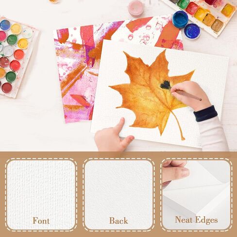 100PCS 5x7 Watercolor Paper Bulk, 140lb/300g Cold Press Thick Water Color Paper Pad for Kid Child Adult, White Art Paper for Drawing Painting Markers Gouache, Textured Cotton Paper Sheets in Kuwait