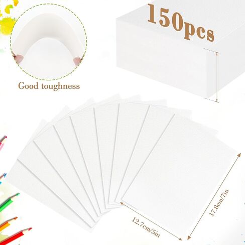 100PCS 5x7 Watercolor Paper Bulk, 140lb/300g Cold Press Thick Water Color Paper Pad for Kid Child Adult, White Art Paper for Drawing Painting Markers Gouache, Textured Cotton Paper Sheets in Kuwait