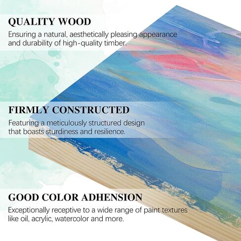 Aodaer 16 Pack Wood Panels 4 x 4 Inch Wooden Panels Canvas Unfinished Craft Wood Boards Panels for Art Crafts Acrylic and Oil Painting Pouring DIY Projects in Kuwait