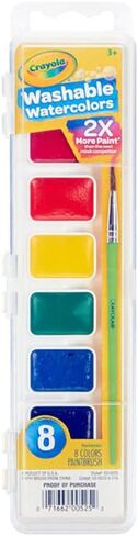 Crayola Washable Watercolors, Kids Paint Set, 8ct in Kuwait