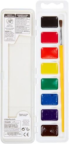 Crayola Washable Watercolors, Kids Paint Set, 8ct in Kuwait