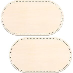 Vercraft 1 Pc Moses Basket Wood Bottom 27.56 x 15.75 inches/ 70 x 40 cm Oval Natural Wood Base Shaper for DIY Crochet or Knitting Weaving Crafts Home Decoration (Base Only) Hole: 1cm