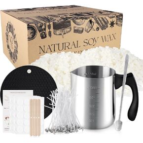 Candle Making Kits for Adults,Beginner,Kids, Soy Wax, Making Supplies Include 2 LB Soy Wax Flakes,50 Candle Wick, Centering Devices, Melting Pot in Saudi Arabia