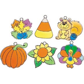 Fall Suncatchers - Craft Supplies - 24 Pieces