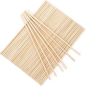 50Pcs Wooden Dowel Rods 1/4 x 12 Inch Wood Sticks for Crafts, Precut Wooden Rod Sticks Natural Wood Dowels for Craft and DIY Projects, Cake Dowels Hardwood Craft Dowel Rods