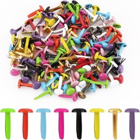 150pcs Paper Fasteners, Mini Brad Round Fastener Paper Clips for Paper Crafts Round Split Pins Scrapbooking Brass Fasteners for Kids Craft Cards Photo Walls (Gold)