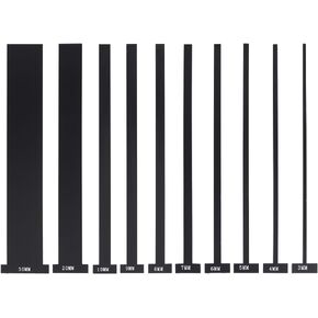 BENECREAT 10pcs Acrylic Bookbinding Spacer Tools Handmade Tools Bookbinding Supplies, Black T Shape Straight Edge for Making Books with Double Cover Structure, Album Cover