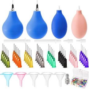 Okllen 150 Pcs Pottery Tools Supplies, Ceramic Precision Applicator, Precision Tips Applicator for Pottery, Ceramic Bottles Glaze Extrusion Bottle, Clay Tools Set