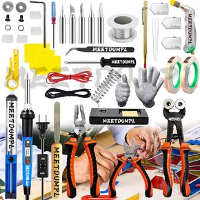 Stained Glass Kit，Stained Glass Supplies，Stained Glass Kits for Adults，with 80W Soldering Iron Kit,Glass Cutter Tool Kit,for Stained Glass Making.（Patent has Been Registered）.(1)