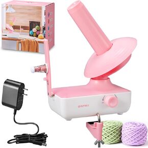 Yarn Winder, Electric Yarn Ball Winder Stepless Speed, 10oz Large Capacity Automatic Winder for Crocheting Knitting, Adjustable Strong Spring Tension Yarn Cake Spinner Roller Swift Spooler