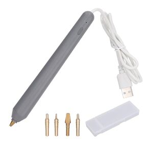 Hot Heated Foil Pen, with 4 Interchangeable Nibs, USB Heat Embossing Pens Heat Foil Pen, Gold Glimmer Hot Foil Pen, Foiling Pen for Card Making Craft
