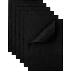 HaoFeiJH Felt Fabric Sheets - 6PCS Felt Squares - 8x12 A4 Soft Felt Squares, 1 Colors Felt Papers, 1.5mm Soft Felt for Sewing, Patchwork, Decoration, Embroidering, Book, DIY Craft Felt