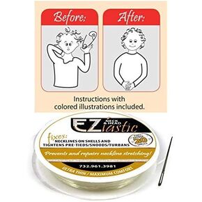 EZ Necklastic Neckline Repair Kit | Enough for Twenty T-Shirts | Easy DIY Instructions Included