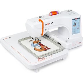 EOC06 Embroidery Machine 7.9x11 Inch Large Hoop for Beginners,Computerized 7 Inch Touchscreen,Machine Embroidery Gifts,Includes Hoops,Thread, USB,Stabilizer, Bobbins