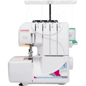 Janome MOD-8933 Serger with Lay-In Threading, 3 and 4 Thread Convertible with Differential Feed WHITE
