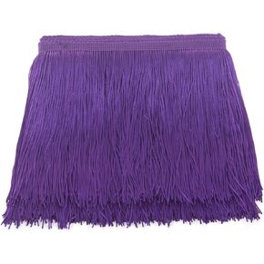 Sewing Fringe Trim Fringes 5 Yards for Clothing Accessories DIY Craft Latin Wedding Dress Lamp Shade Decoration (4 Inch White)