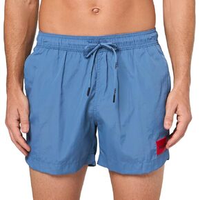 HUGO Men's Standard Square Logo Swim Trunk