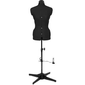 Sew Simple FG305 Adjustable Dress Form Poppy M-L (US Dress Size 10-16) 8 Part Female Sewing Mannequin + Pin Grip Hem Marker