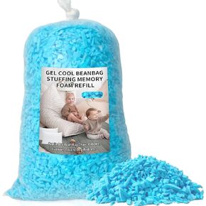 Bean Bag Filler, 10lbs Shredded Memory Foam Filling, Soft Pillow Stuffing Bean Bag Refill Foam for Couch, Cushion, Stuffed Animals, Dog Bed, Arts Crafts