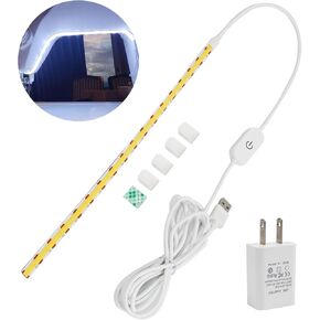 Sewing Machine Light, Dimmable Sewing Light Strip with Touch Dimmer, Adhesive LED Strip Light for Sewing Machine, Daylight White, 78" Power Cord, and Clips Included