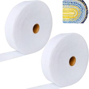 2 Roll Jelly Roll Batting Strip 2 1/4 Inch Cotton Blend Fleece Batting On A Roll Total 70 Yards for Jelly Roll Rugs,Throw Rugs,Braided Rug