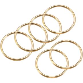 uxcell 65mm(2.56") OD Metal O Ring Non-Welded Craft Hoops for DIY Gold Tone 10pcs