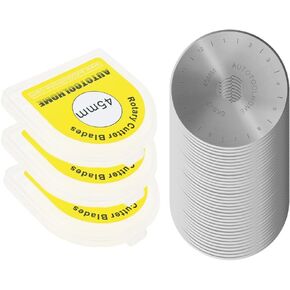 Titanium Coated 45mm Rotary Cutter Blades 50 Pack Replacement Rotary Blades for Fabric Paper Arts Crafts Quilting Scrapbooking Sewing, Sharp and Durable Wholesale