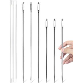 FIVEIZERO 10"/12" Professional Upholstery Needle – Extra Long Sewing Needle, Large Needle for Upholstery and Crafting Projects, Big Needle for Canvas Repair Stitching, Giant Needle for Large Tasks