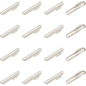 GORGECRAFT 350Pcs Elastic Cord Ends Silver Metal Iron Fold Over Terminators Half Cover Barbed Cord Crimp Ending Fastener Stopper Clamp Clasp for Binding Webbing Hanging Sewing Crafts Supplies