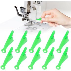 GAOHUI Mini Fish Mouth Sewing Machine Needle Threader, Plastic Embroidery Needle Threader Tool with Hangable Fishtail, Quick Automatic Needle Threader for Sewing Machine and DIY (10PCS)