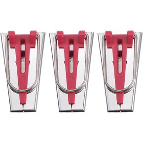 HARFINGTON 3pcs Bias Tape Maker Kit 18mm Single and Double Fold Fabric Bias Binding Maker Sew Tool for Fabric Quilting Sewing Crafting DIY, Red