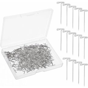 100PCS T Pins, 1 Inch T-Pins Straight Pins, T Shape Sewing Pins for Wigs and Crafts, Metal Upholstery Pins for Sewing Jewelry Hanging Picture