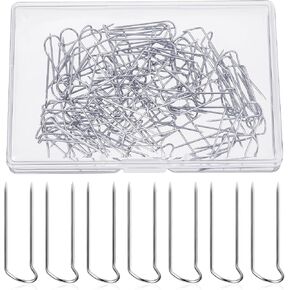 100 Pcs Sewing U-pins, 0.9" Fork Pins Needlecrafts Pins Double Blocking Pins Stainless Steel Sewing Pins Multipurpose Straight Pins for DIY Sewing Jewelry Craft Making(100pcs)
