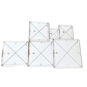6Pcs Acrylic Fussy Cut Ruler Set