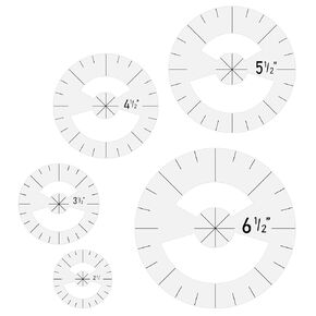 Thinp 5 Pcs Circle Ruler Quilting Template Set Clear Circle Templates for Quilting 5 Sizes Circle Rulers Circle Acrylic Quilting Rulers for Cutting Fabric Measurements Sewing