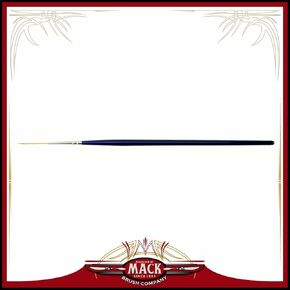 Andrew Mack The Virus Scrolling Script Pinstriping Brush Size 0 Series 444 with Specially Blended Golden Taklon, 7/8" Length Out