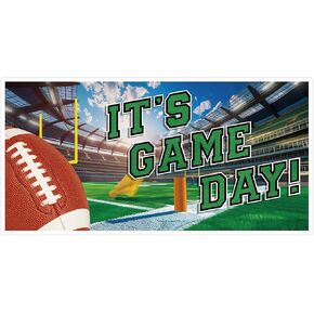 65" x 32.7" Football Banner for Tailgate & Football Party Decorations, Supplies and Photography - Football Party Backdrop
