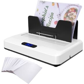 Thermal Binding Machine, No Preheat Time Heat Binding Device with 20PCS Covers, 1-60 mm Binding Thickness Heat Binding Machine A4/A5/Letter Size Business Document Office Homeschool Booklet
